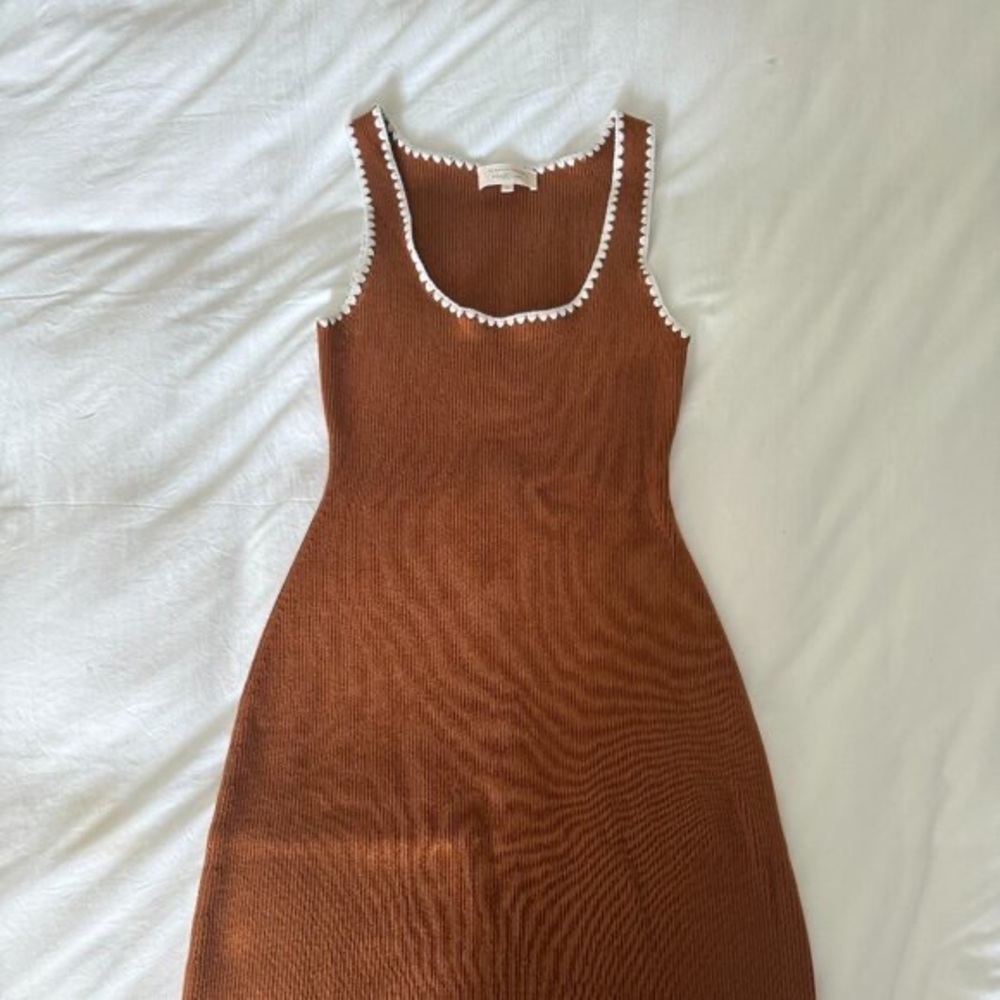Sezane Iona Dress in Hazelnut